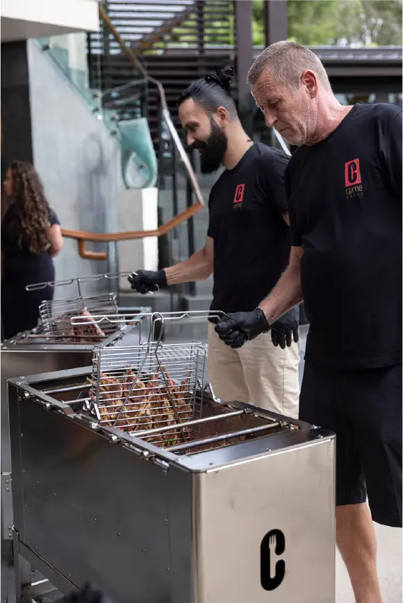 A complete package includes - BBQ chassis and internal bins, cooking trays (2 x 2pcs); push bar, lid, trolley on lockable wheels $7,695 +gst.